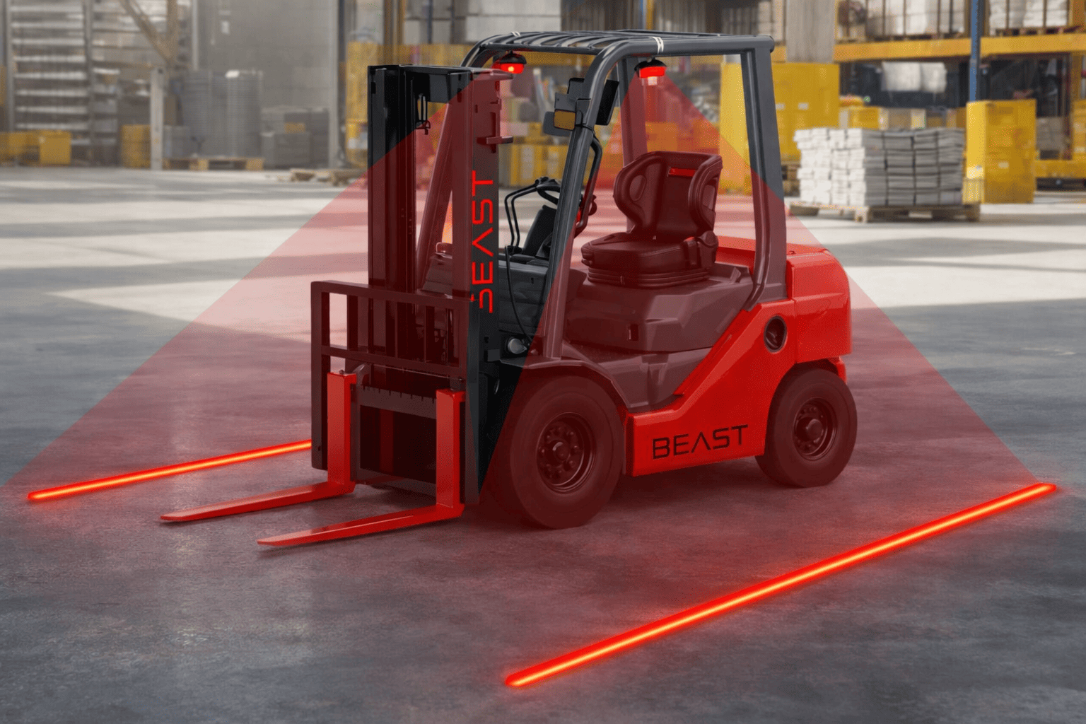 Luces zona de seguridad para montacargas | ByN